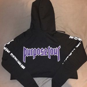 PURPOSE TOUR MERCH Justin bieber crop top hoodie